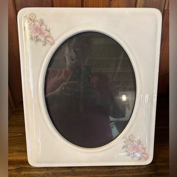 Vintage Accents Vintage Porcelain Picture Frame Floral 8 X Spring